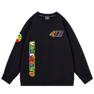 瓦伦蒂诺罗西小飞侠motogp夺冠纪念V46周边秋冬加绒男装圆领卫衣