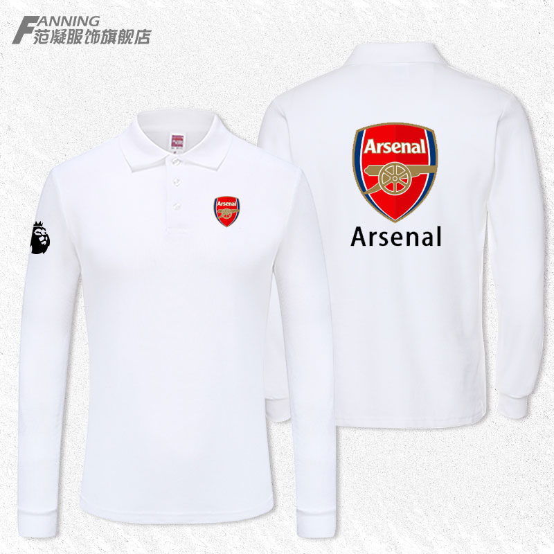 阿森纳足球迷英超Arsenal男女polo衫保罗长袖T恤翻领休闲百搭宽松