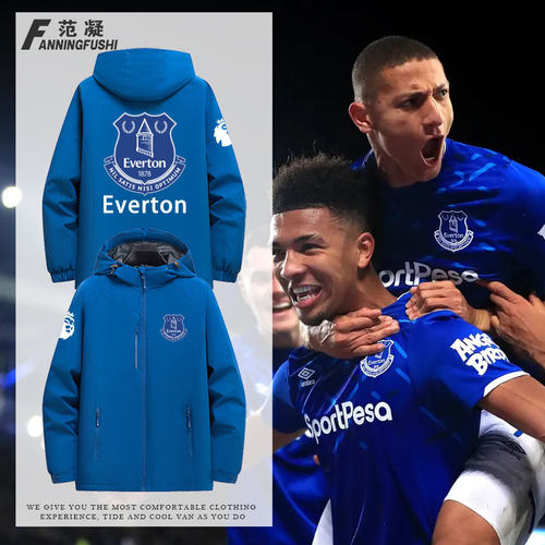定制英超Everton埃弗顿足冲锋衣