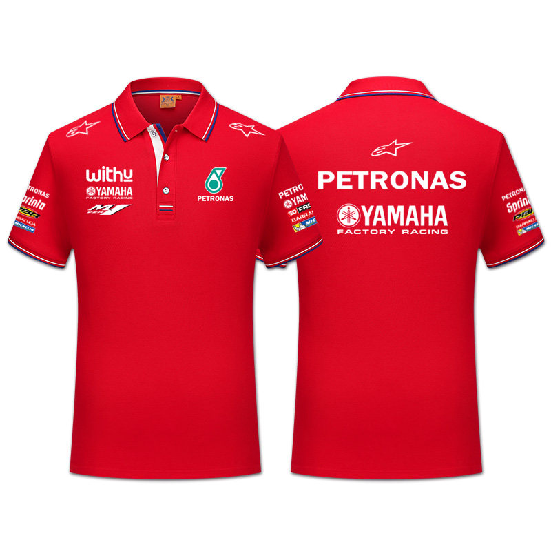 PETRONAS PETRONAS MOTOGP FACTORY TEAM UNIFORM POLO SHIRT MALE MOTORCYCLE RIDING ENTHUSIAST SHORT-SLEEVED T-SHIRT SUMMER