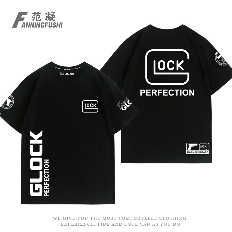 Glock格洛克战术射击俱乐部IPSC纪念版狩猎运动T恤定制纯棉男短袖