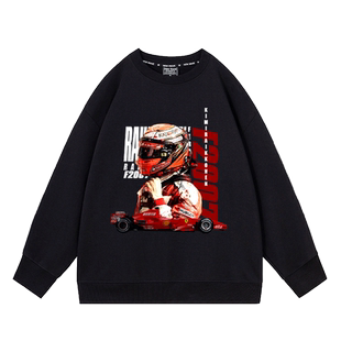 芬兰车手莱科宁F1方程式赛车F2007周边潮牌圆领秋冬季加绒卫衣男