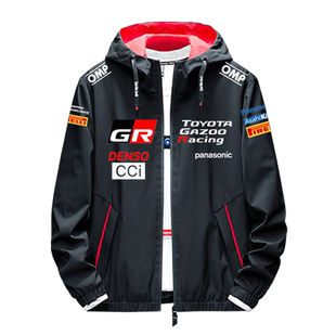 GR超级赛车世界拉力赛丰田车队赛车服外套男装连帽休闲夹克春秋款