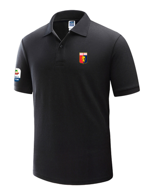 Genoa FC热那亚意甲队服男女运动翻领Polo衫足球服宽松休闲男夏潮