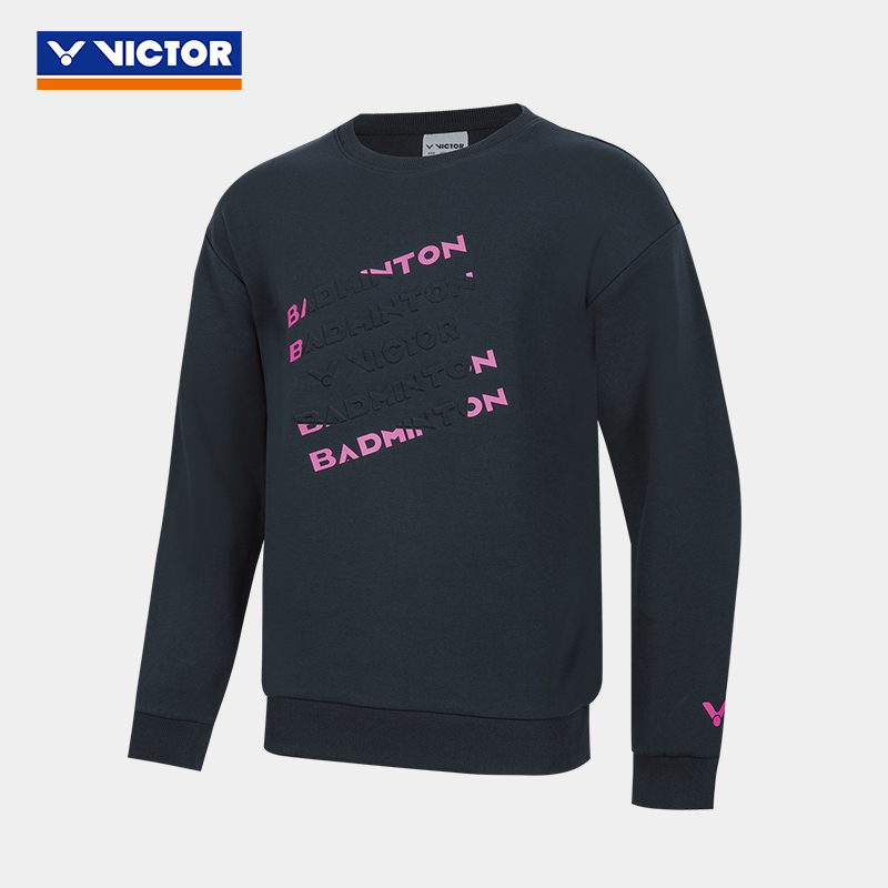 VICTOR/威克多官方棉感亲肤羽毛球针织圆领运动卫衣 T-55021