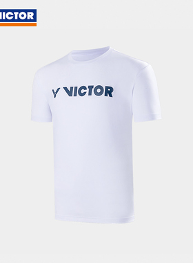 VICTOR/威克多官方夏季轻薄透气羽毛球服针织运动短袖T恤 T-40050