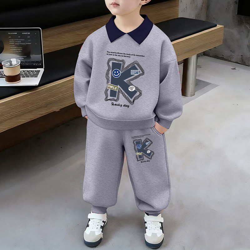 男童套装春秋季纯棉卫衣卫裤儿童两件套潮酷痞帅童装新款洋气衣服