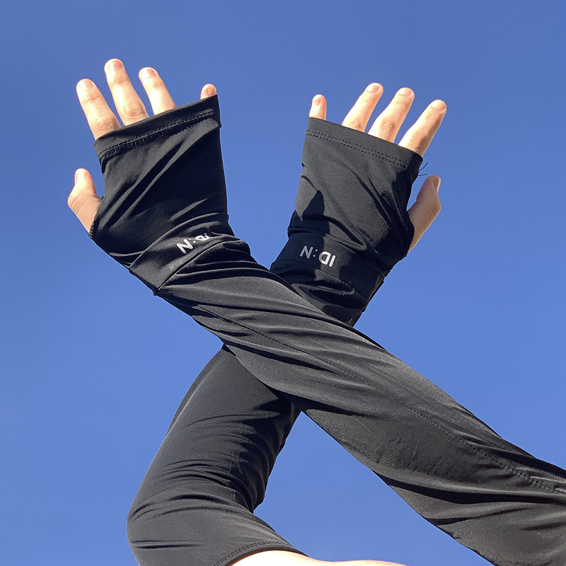 冰袖男士宽松防晒袖套男夏季男生手臂手袖护臂骑行冰丝男款钓鱼潮