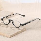 上半框椭圆老花镜时尚 显年轻彩碎花舒适弹簧腿中老年阅读远视 个性