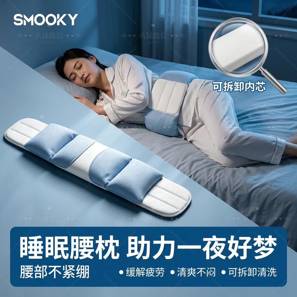 SMOOKY睡眠护腰带护腰支撑腰枕