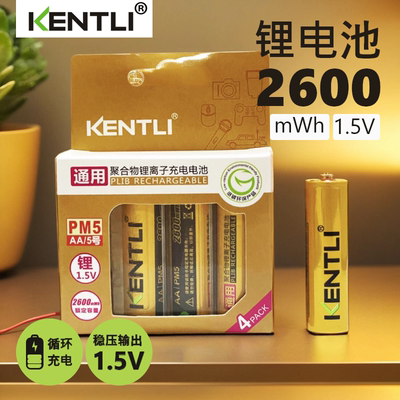 金特力快速充电1.5V5号锂电池