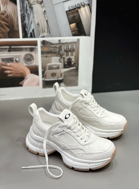 欧货IDO女鞋2026春新款厚底轻便老爹鞋女时尚秀气百搭休闲运动鞋