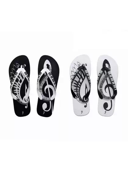 Fourth3Ex Subculture Piano Note Print Flip-Flops for Men and Women, Original Niche Non-Slip Slippers Sandals