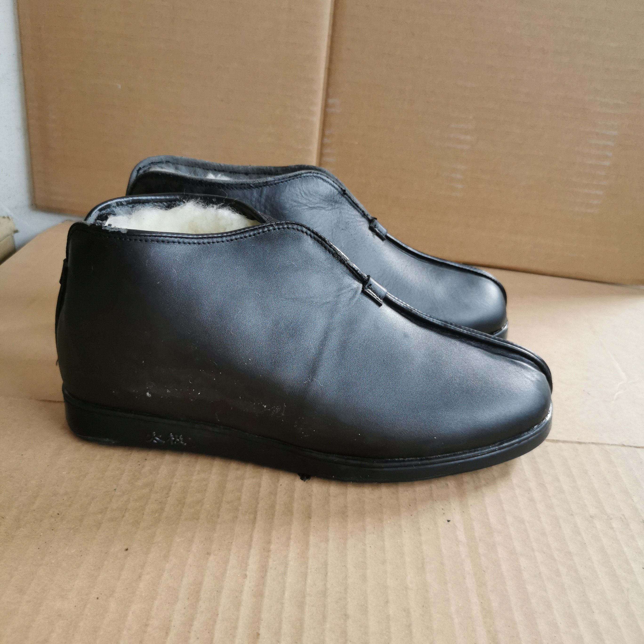 5302库存男棉鞋真皮太极棉鞋冬季中老年加绒保暖老头鞋爸爸棉鞋