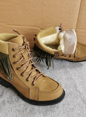 特价5302库存女士羊毛靴子冬季加厚保暖防滑中腰真皮棉皮鞋雪地靴
