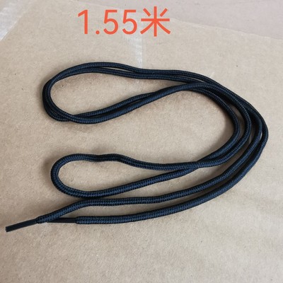 黑色圆形弹力运动鞋带战靴鞋带靴子马丁靴通用圆形粗鞋带1.5米长