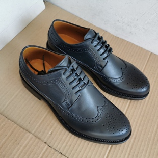 特价5302库存真皮商务皮鞋男布洛克雕花系带正装皮鞋黄牛皮高档