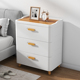抽屉式 床头柜家用卧室置物架子小型床边侧边几收纳柜一体靠墙收纳