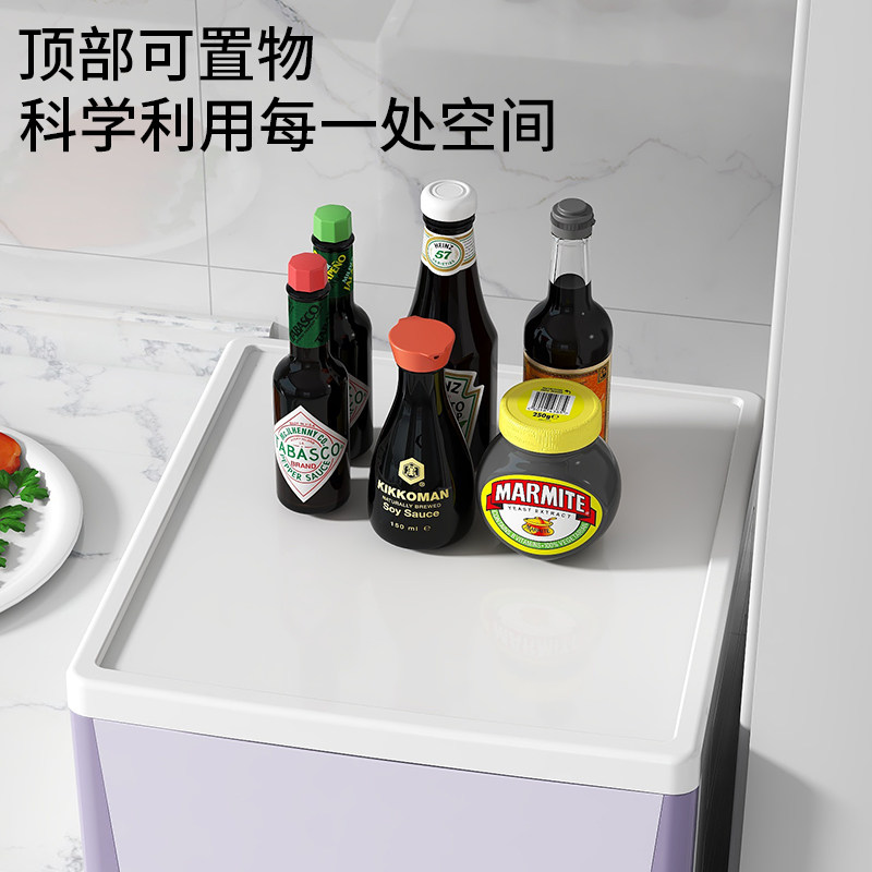 加深夹缝抽屉式收纳柜厨房缝隙杂物柜卫生间五斗柜塑料厕所置物柜图片