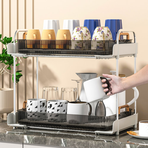 桌面收纳盒子家用茶盘水杯托 托盘沥水放茶杯小型茶具整理杯子置