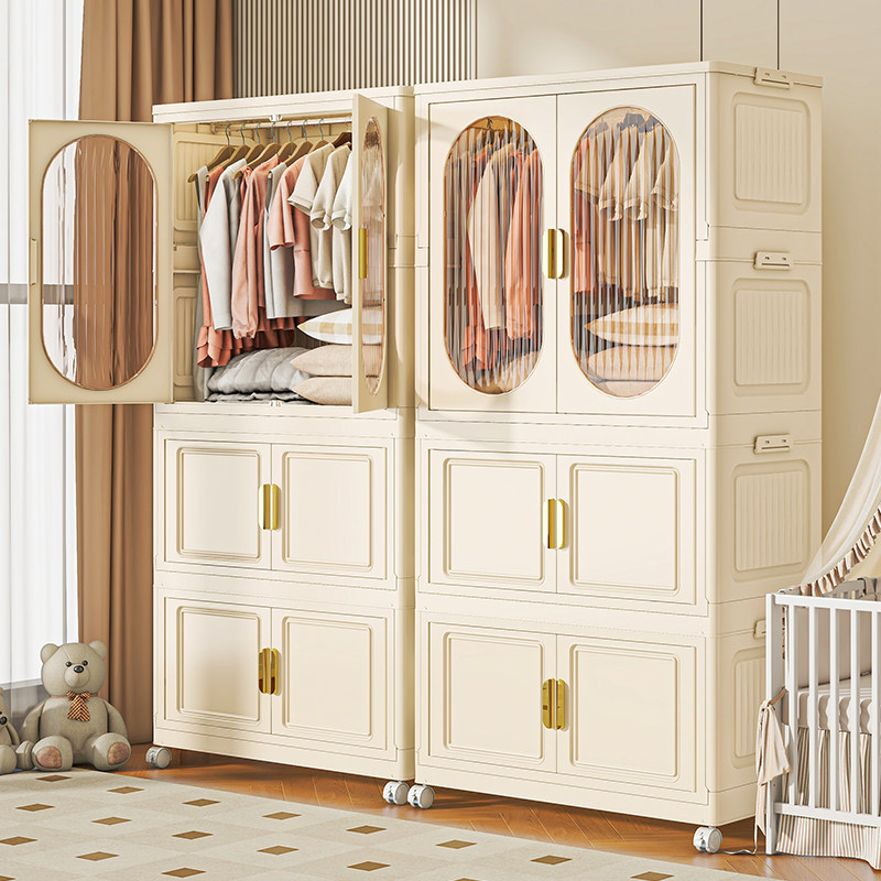 收纳箱家用整理宝宝衣柜专用小衣橱婴儿衣服收纳柜儿童衣物塑料盒