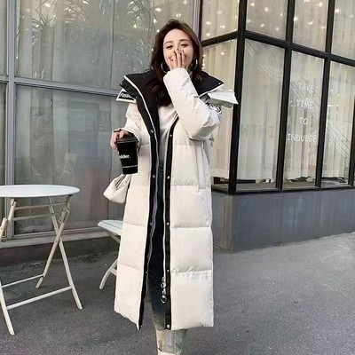 雅鹿修身长款羽绒服冬季加厚新款