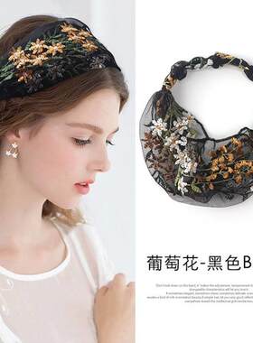 夏天遮白发帽遮盖帽子头饰薄款的短发夏季头巾女包头蕾丝外出发带