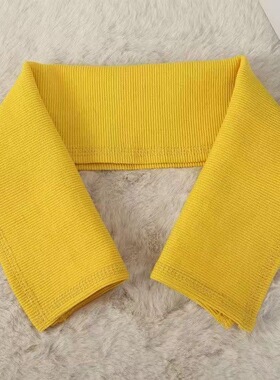 针织假领防脏神器羽绒服衣领保护套全包护领包边装饰配件黄色