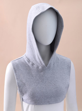 假衣领帽保暖连帽假领子配卫衣的假领假颈衣服领子假衣领女百搭