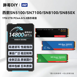 西数SN7100/SN5100/SN850X/SN8100/SN3000 闪迪电竞高速固态硬盘