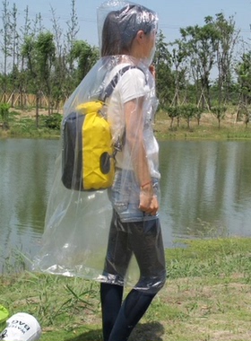 户外一次性雨衣成人儿童旅游徒步加厚透明长款白色男女通用防水
