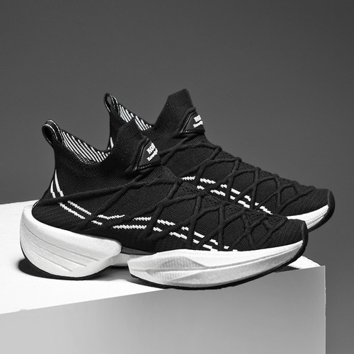 男鞋夏季新款透气飞织潮流袜子鞋网面百搭运动休闲一脚蹬懒人鞋男