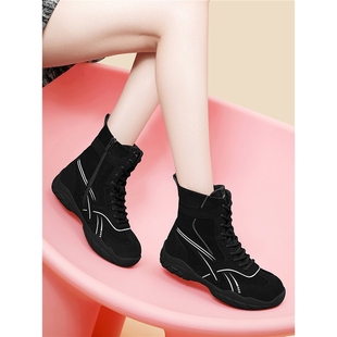 真皮高帮鞋女款2025年冬季加绒爆款休闲女士百搭不累脚厚底旅游鞋