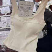 两条39妃子纪3020马甲线设计磨毛吊带背心女方领带胸垫一体美背上