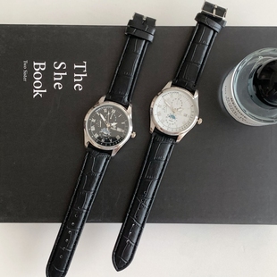 2025商务男表复古风皮带手表男女情侣款 小众设计感商务腕表高颜值