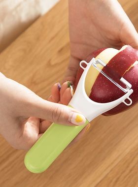 茶花炫彩果皮刀削皮刀削皮器不锈钢剥皮刀刨皮器水果削皮器果皮刀