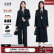 场合职业女士西服外套 女大学生面试正装 套装 秋正式 达佳诗黑色西装