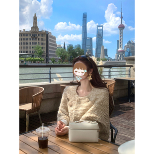 斗篷女冬季法式温柔款重工花纱披肩短款SAY小奚西 丝金小香外套