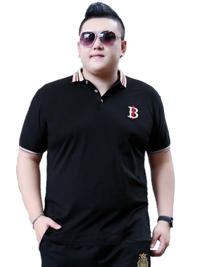 polo肥佬夏装特大号商务翻领t恤