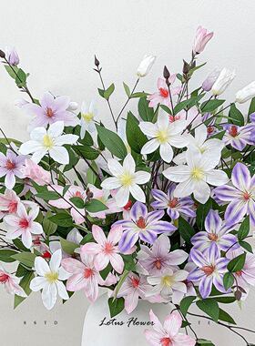高品质手感金莲花仿真花假花装饰