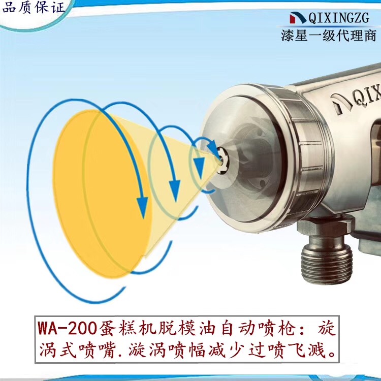食品脱模油/奶油/蛋糕喷点流水线往复机自动喷枪WA-200涡旋式喷枪