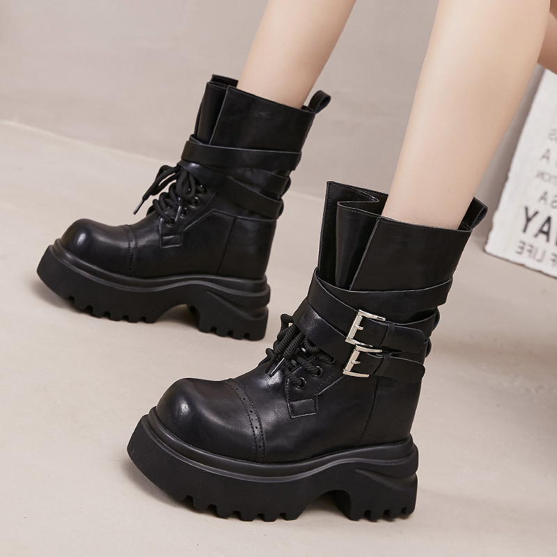 震地王2025秋冬新款厚底马丁靴