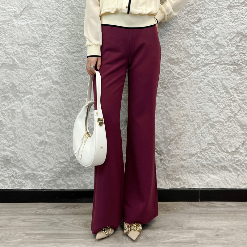 可路莎专柜后开叉喇叭西裤