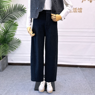九分裤 可路莎专柜244716秋冬羊毛镰刀裤 女休闲百搭毛呢萝卜裤