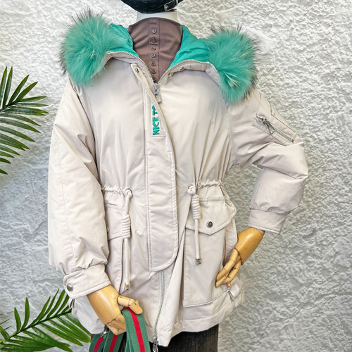 可路莎95975连帽派克羽绒服