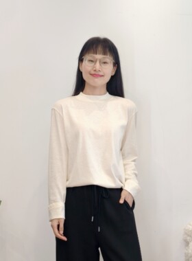 可路莎专柜253180春秋半高领纯色百搭长袖T恤女内搭