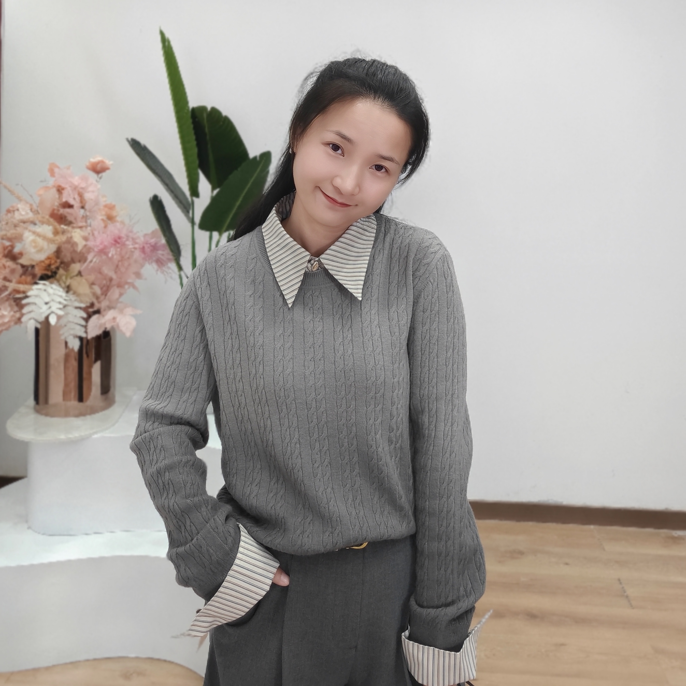 可路莎251076秋假两件渐变针织衫