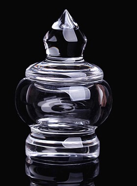 天然水晶舍利塔 手工制作佛塔装藏供舍利子瓶 嘎乌盒水晶塔小号