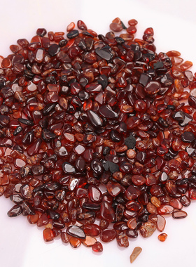 藏式天然宝石密宗供奉佛像装藏供曼扎盘橙红石榴石50g家用摆件