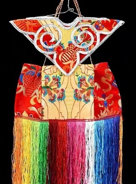 藏式佛衣佛像衣服护法保护衣遮尘供奉手工制作7/10寸布料佛衣披肩